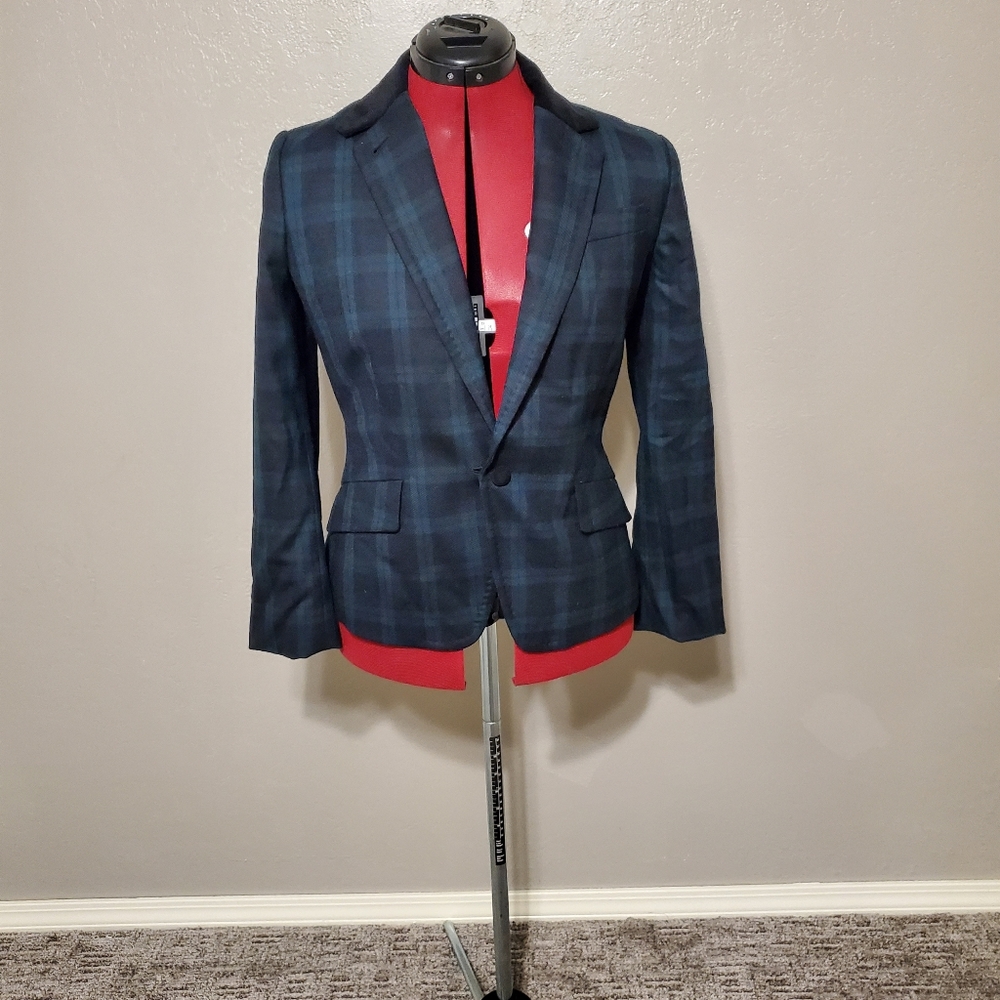 Talbots green and black blazer